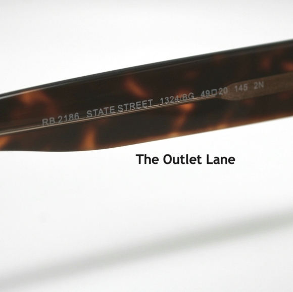 Model Display RayBan State Street Tortoise RB2186 Gradient Brown - Picture 12 of 16